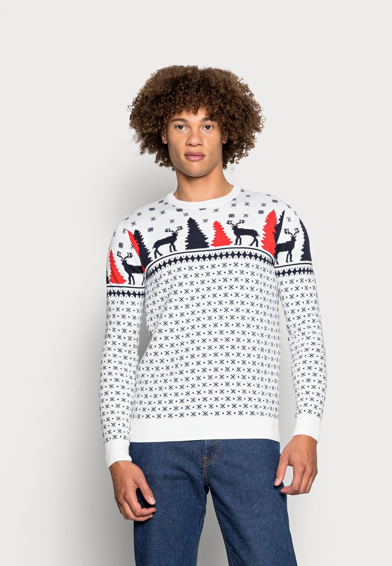 Denim Project XMAS DEER - Camisola - white