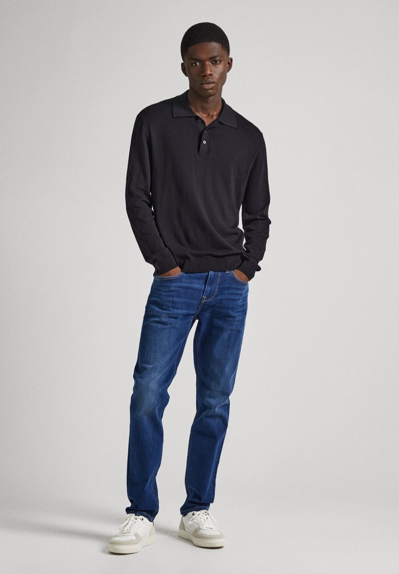 Pepe Jeans Slim fit jeans donkerblauw denim Pepe Jeans Slim fit jeans donkerblauw denim