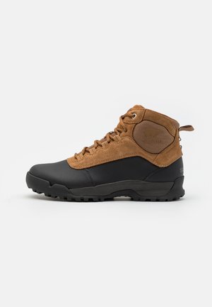 Stivaletti stringati - cognac