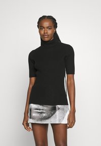Davida Cashmere TURTLENECK - Basic póló - black