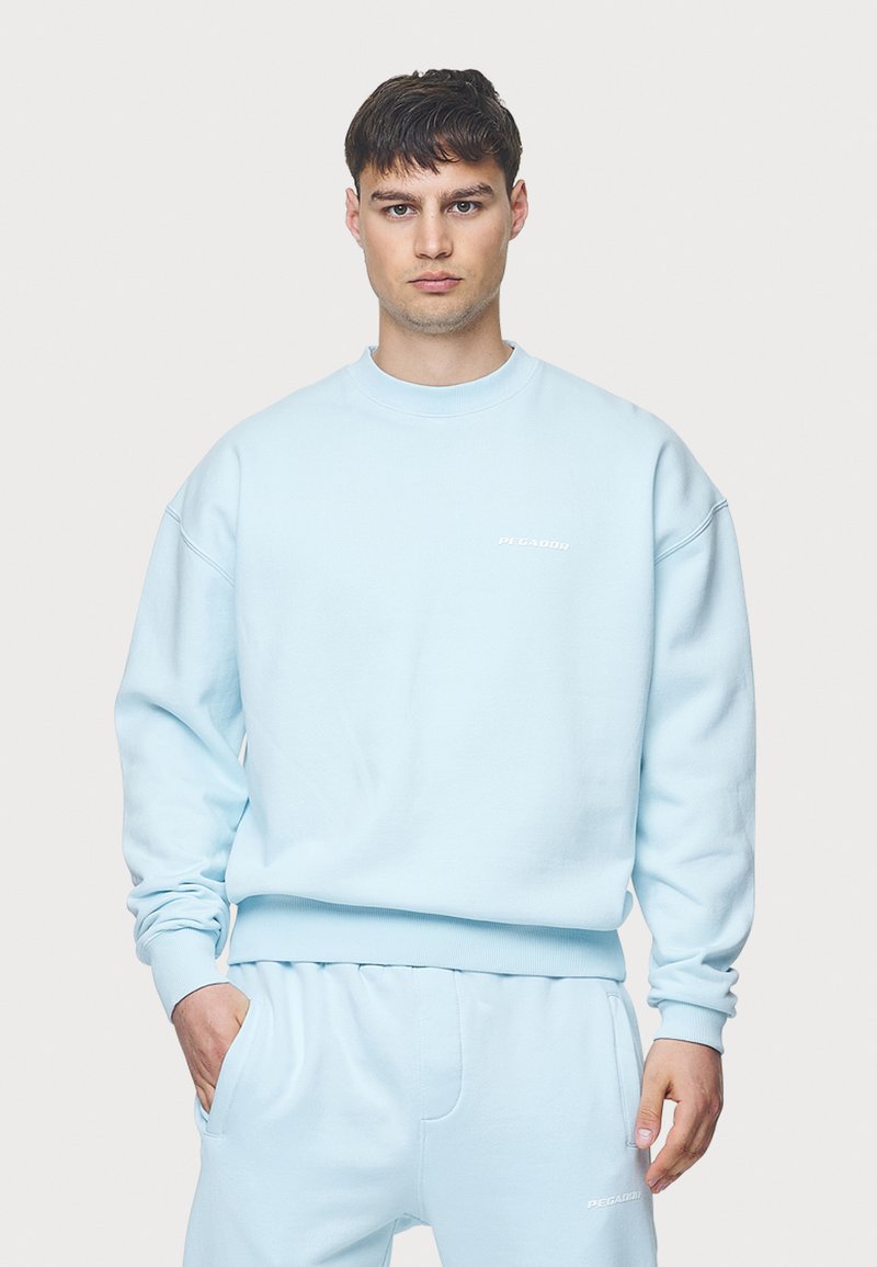 Pegador LOGO OVERSIZED SWEATER - Sweatshirt - washed baby blue