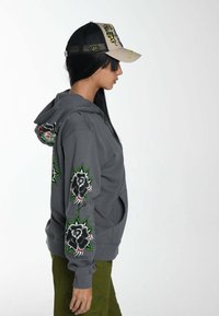 Ed Hardy STAY TRUE  HOODIE - Sudadera con cremallera - charcoal