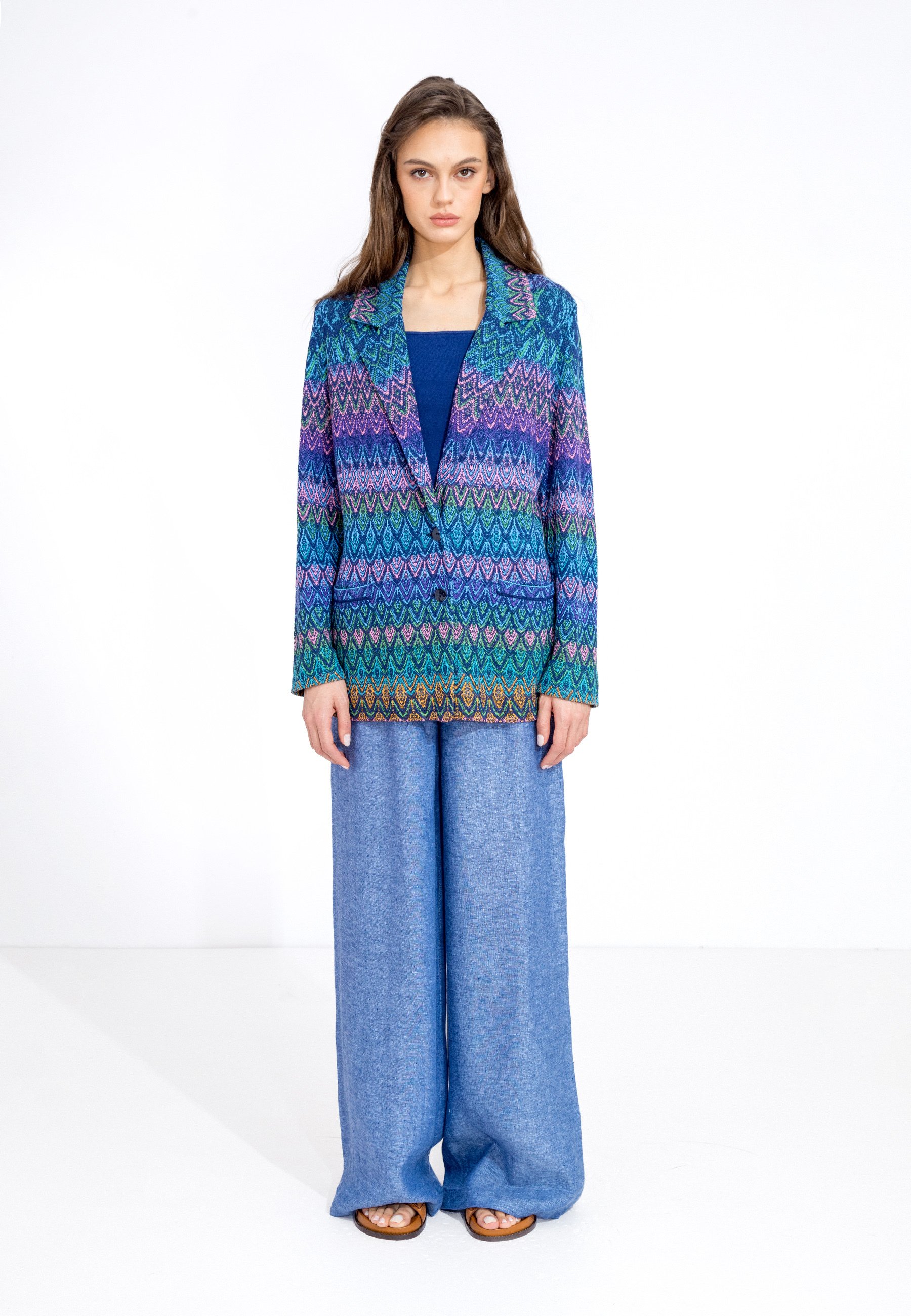 Robe IVKO Grise En Laine Et Coton – Motif Murmurations, Col Bateau – Taille Normale, Genou