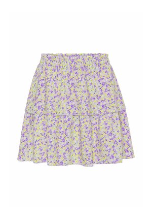 AMERICANDREAMS, SALLY SHORT SKIRT - A-lijn rok - lilac   yellow flower