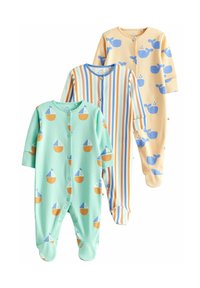 Confezione 5 Tutine Con Orsetti NEXT Per Bambini 0-2 Anni - Cotone Morbido, Bottoni Automatici, Muffole Antigraffio
