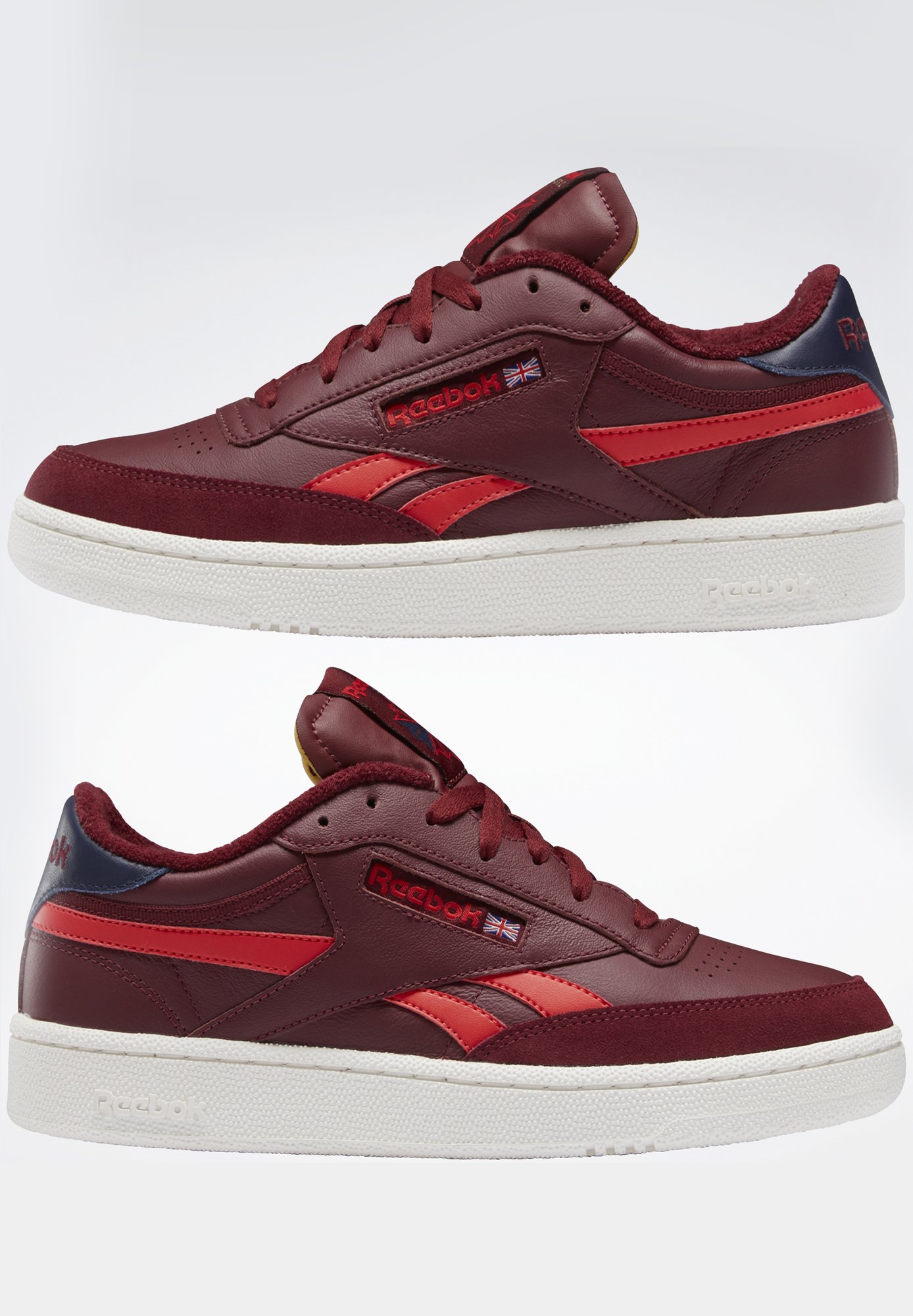 Reebok Classic CLUB C REVENGE - Sneakers laag - classic  burgundy/cherry/vector navy/bordeauxrood - Zalando.nl