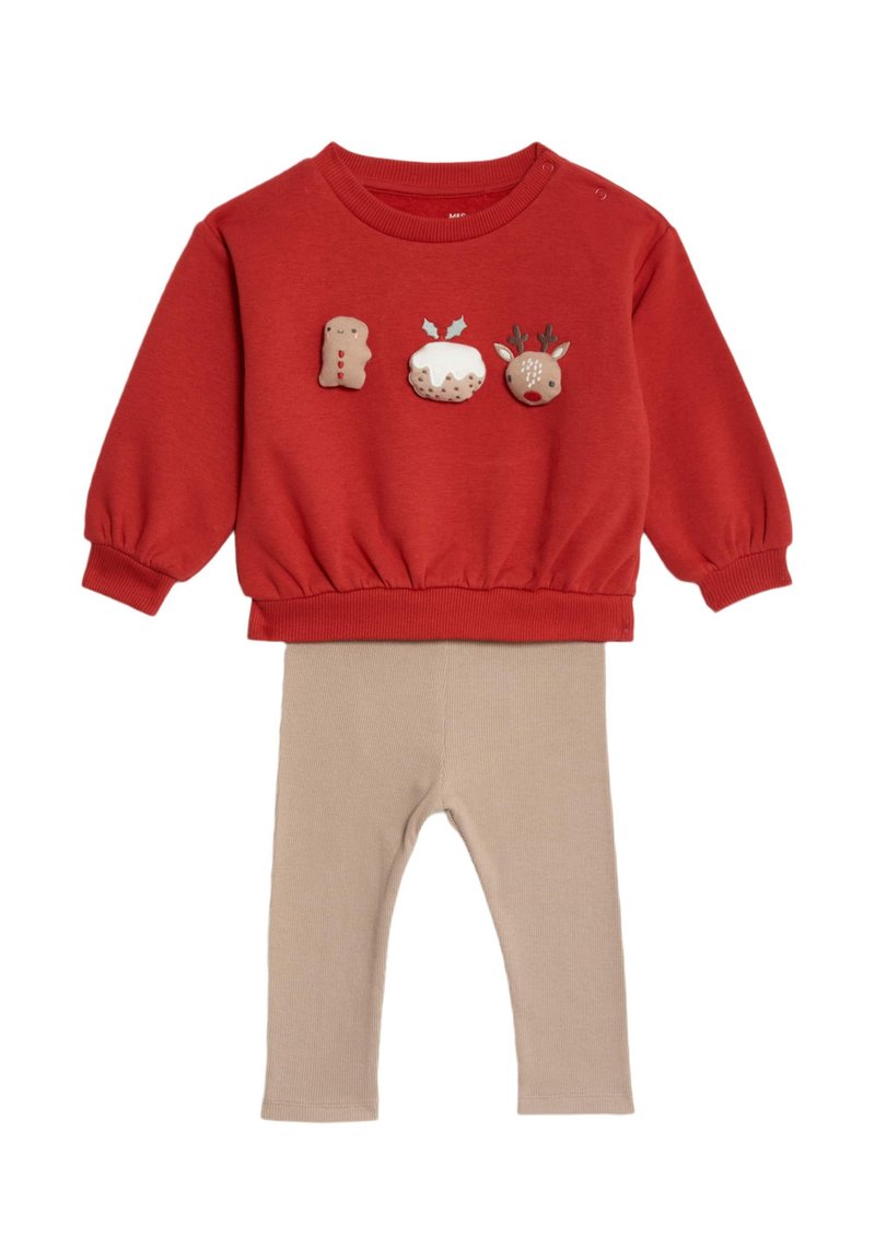 Marks & Spencer Sweater rood gemêleerd