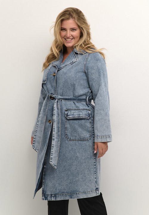 ONLY ONLMALOU BELTED - Jeansjacke - medium blue denim/blue denim 