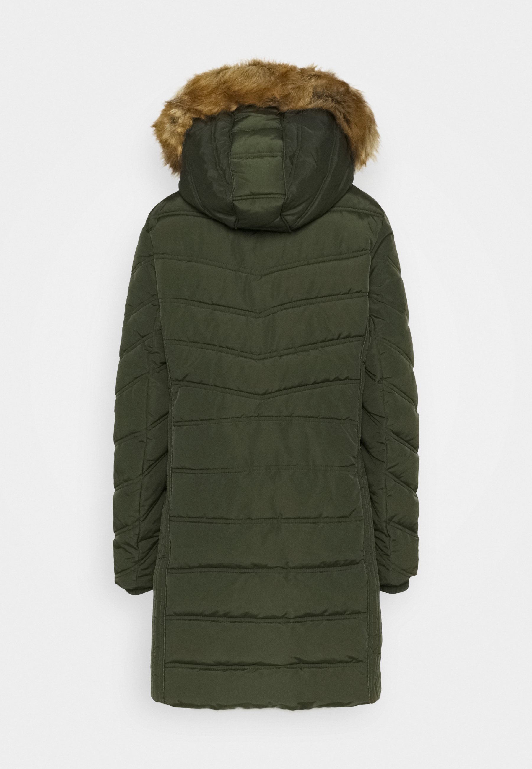 dark green padded coat
