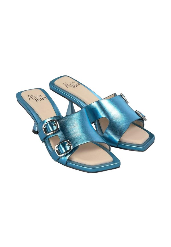 Pantolette hoch - azul