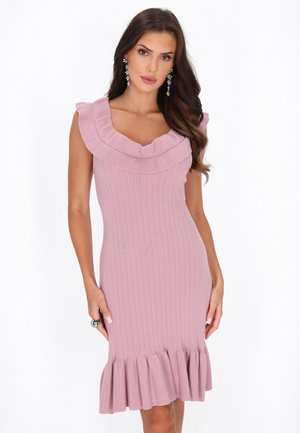 Rochie tricotată - dark rose