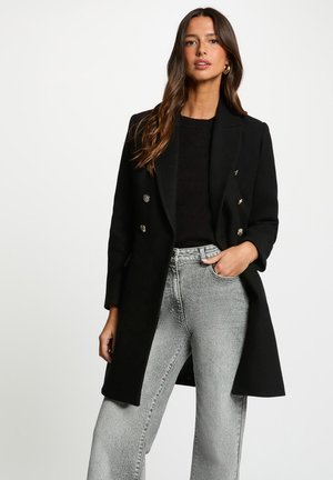 WITH TAILORED COLLAR - Halflange jas - noir