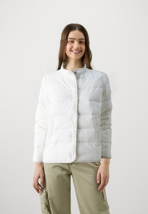 COLLARLESS JACKET - Jachetă cu puf - ancient white