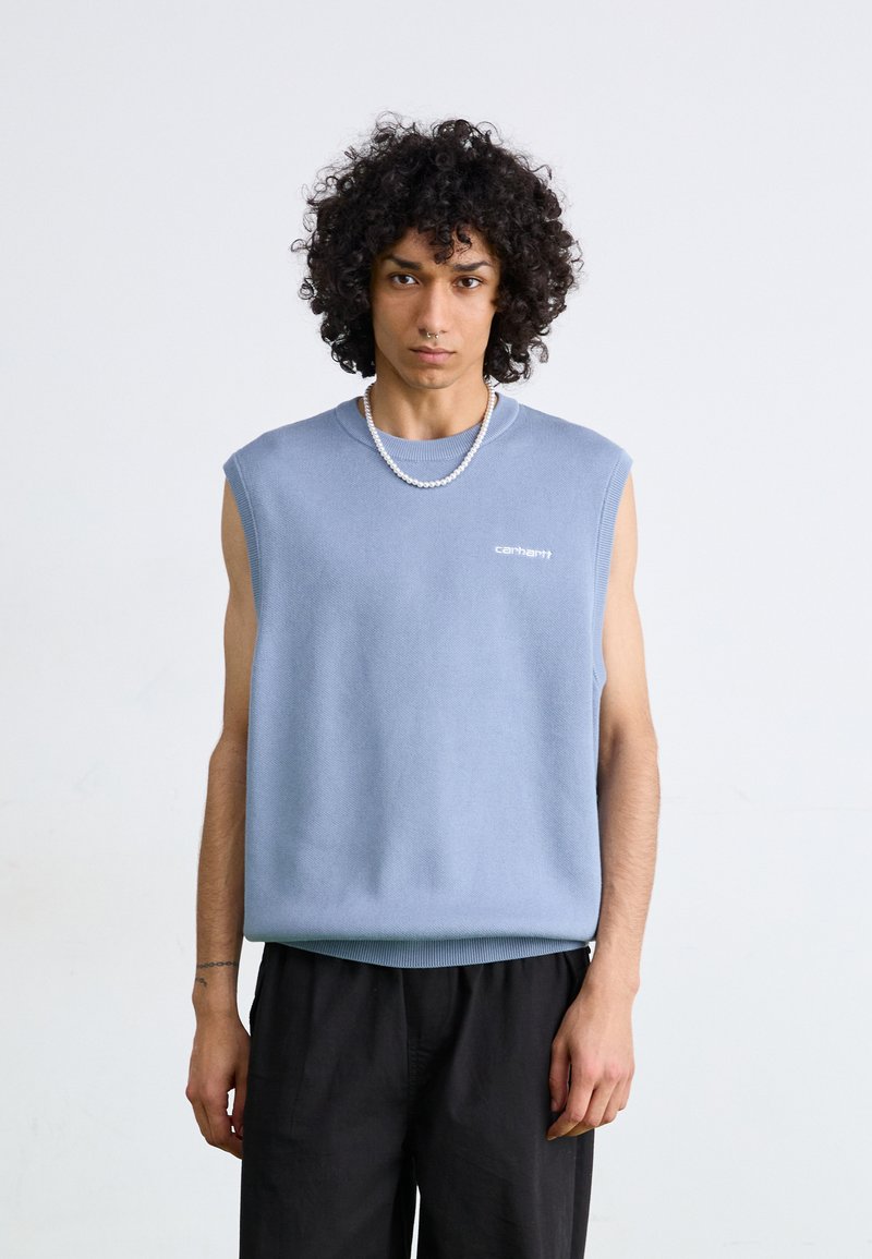 Carhartt WIP SCRIPT VEST - Pulover - misty sky