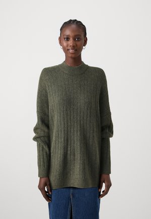 Selected Femme SLFMALINE HIGH NECK - Jumper - kalamata melange