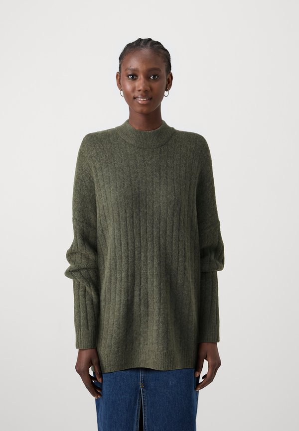 SLFMALINE HIGH NECK - Jumper - kalamata melange