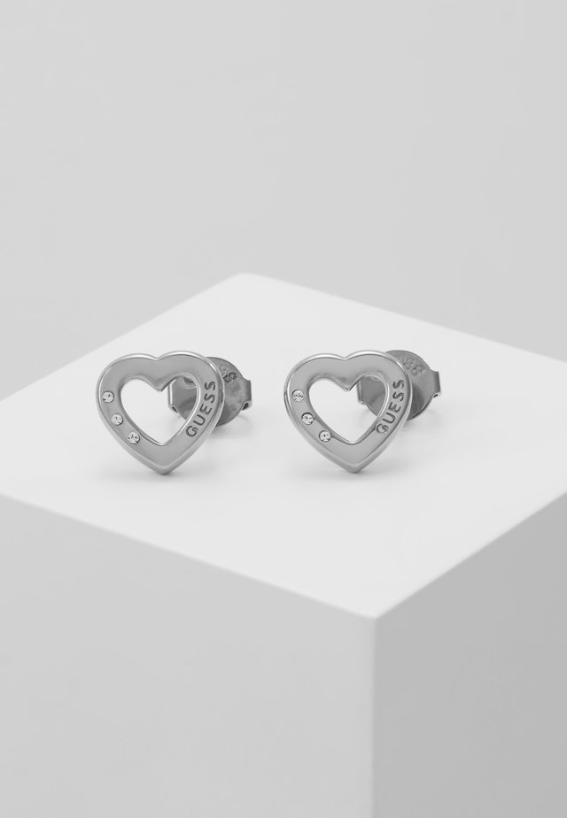HEARTED CHAIN - Boucles d'oreilles - silver-coloured