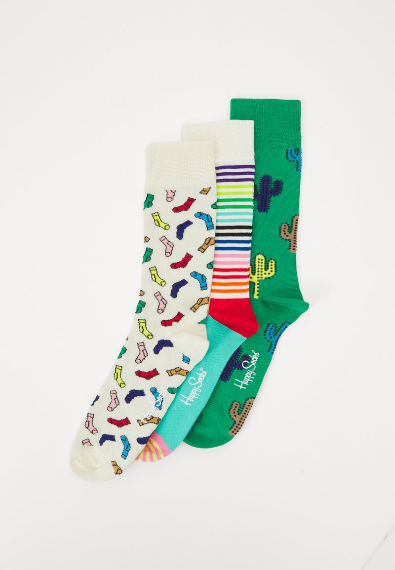 Happy Socks SOCKS 3 PACK Sokken white/green/beige/meerkleurig