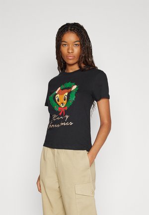 ONLY ONLJULES XMAS BOX - Tricou cu imprimeu - black
