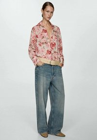 Mango Bluza z gumbi - pink