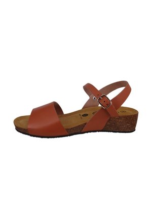 PLAKTON DAMEN KOMFORT SANDALEN NOW LINE 775896 775896 VAQUETA BRAUN  CUERO - Sandales - cuero