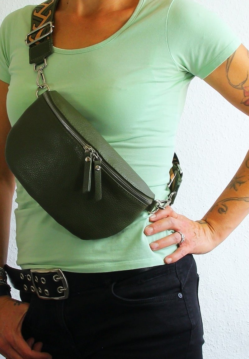 DrachenLeder Heuptas - grün mehrfarbig