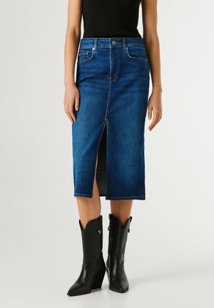 Pepe Jeans MIDI SKIRT - Kokerrok - blue denim