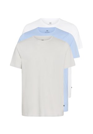 JERMANE 3-PACK - Basic T-shirt - lunar rock glacier lake white