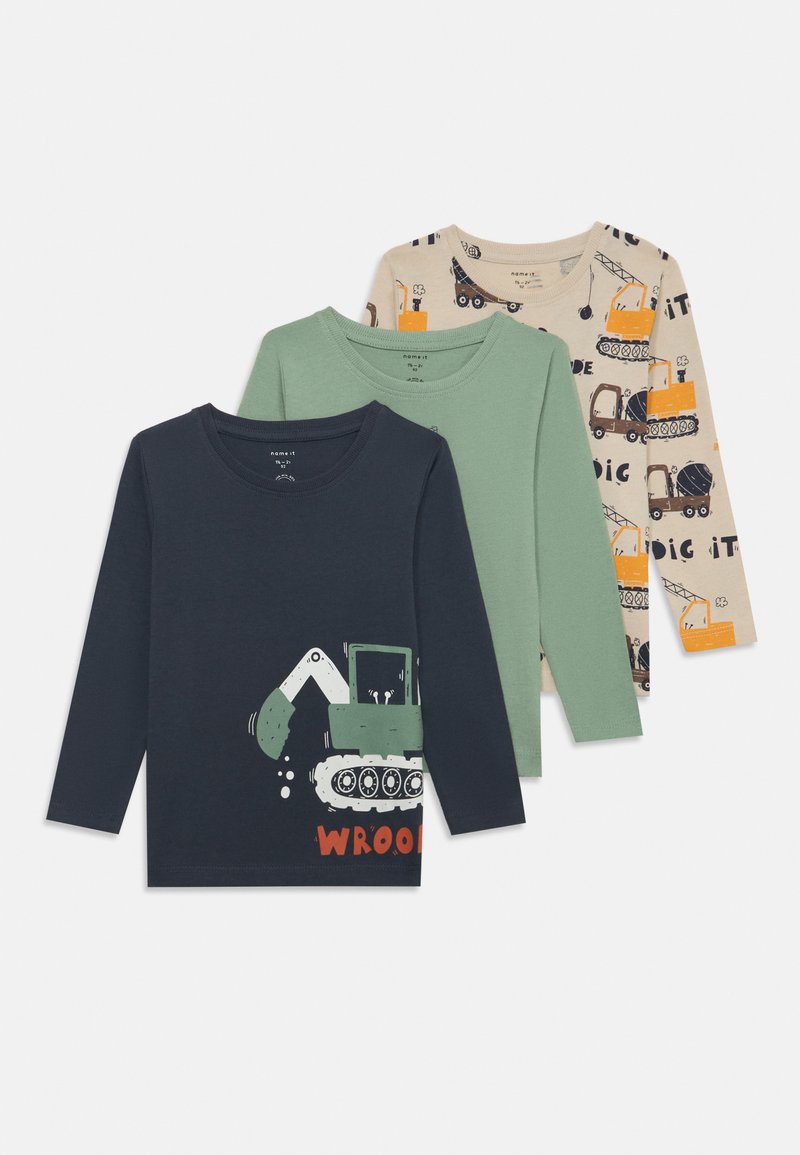 Name it NMMNIKO 3 PACK - Ilgarankovis viršutinės dalies drabužis - green bay/silver coloured/india ink