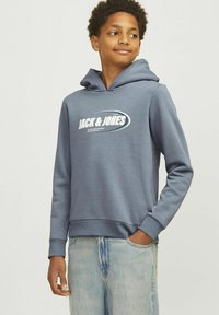 Jack & Jones Junior LOGO  - Felpa con cappuccio - flint stone