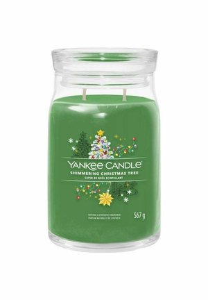 YANKEE CANDLE SIGNATURE LARGE JAR SHIMMERING CHRISTMAS TREE 567G - Duftlys - green