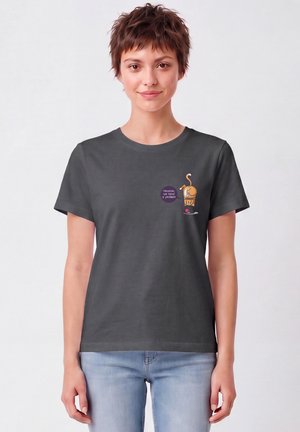 watapparel, FUNNY CAT - T-shirt print - anthracite