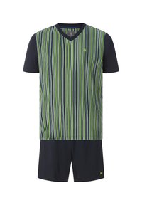 Jan Vanderstorm KURZER HELMWALD SET - Pyjama - dunkelblau gestreift