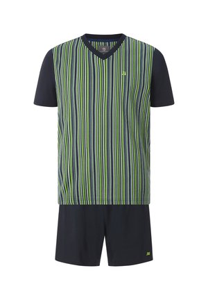 Jan Vanderstorm KURZER HELMWALD SET - Pyjama - dunkelblau gestreift