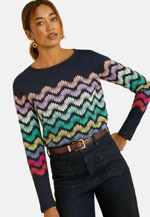 REGULAR FIT - LONG SLEEVE  - Longsleeve - navy and multicolored stripe