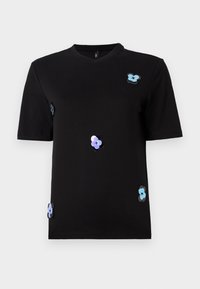 ONLOLIVIA FLOWER O NECK - Μπλουζάκι με στάμπα - black