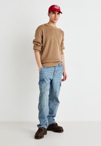 GAP OVERSIZED PLAITED CREW - Strickpullover - camel hair