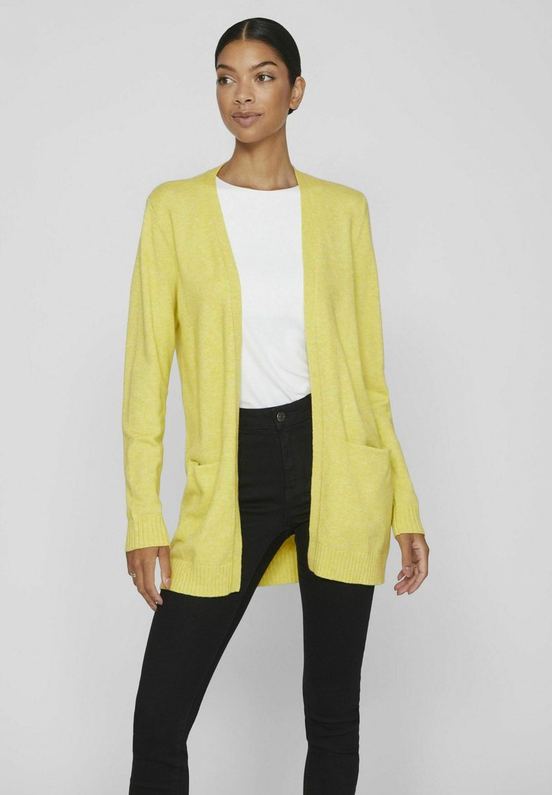 VILA VIRIL OPEN CARDIGAN - Chaqueta de punto - green sheen