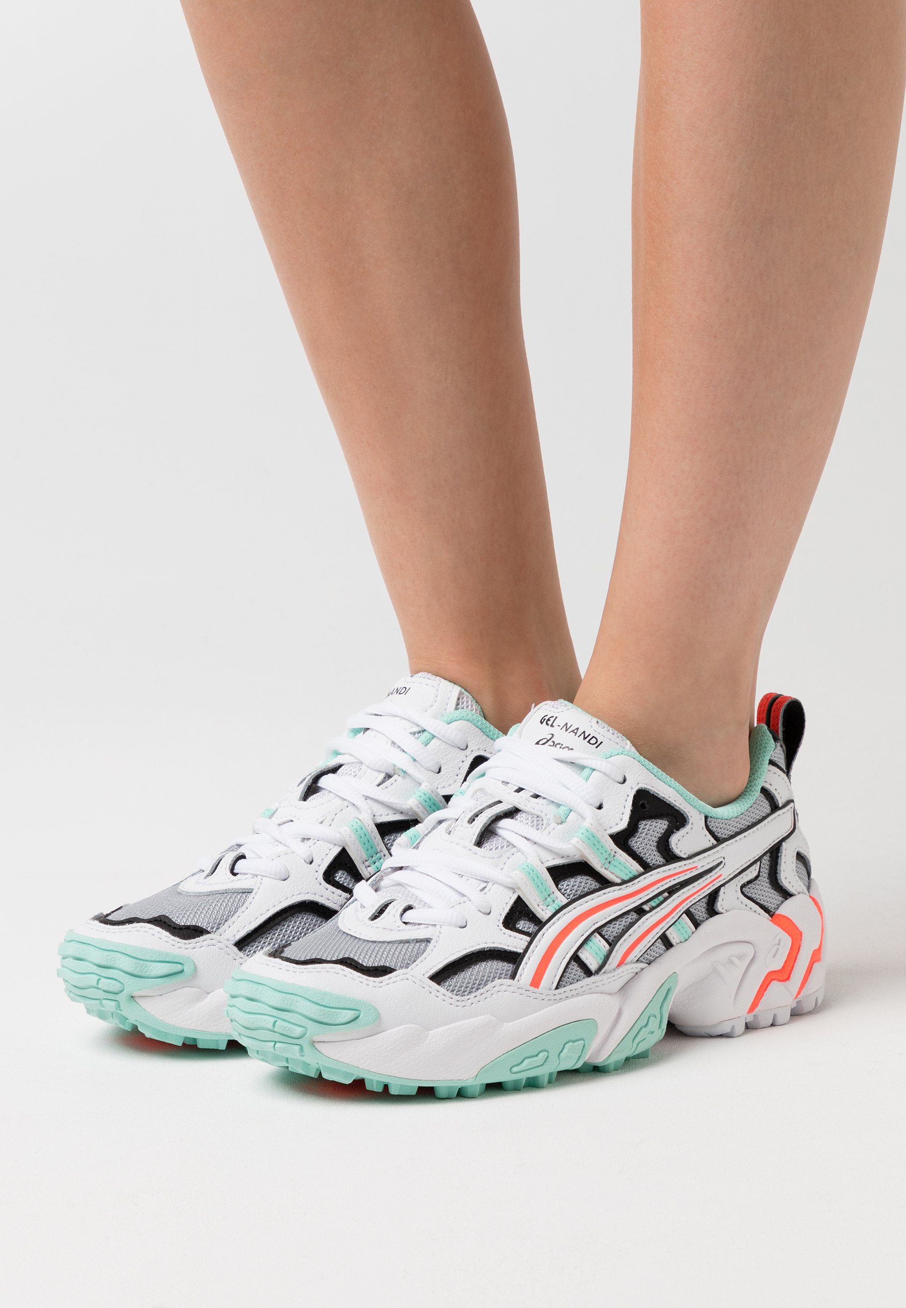 ASICS SportStyle GEL NANDI - Baskets basses - piedmont grey/white/blanc -  ZALANDO.FR