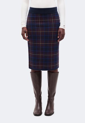 GANT, CHECK SKIRT - Пола тип молив - evening blue