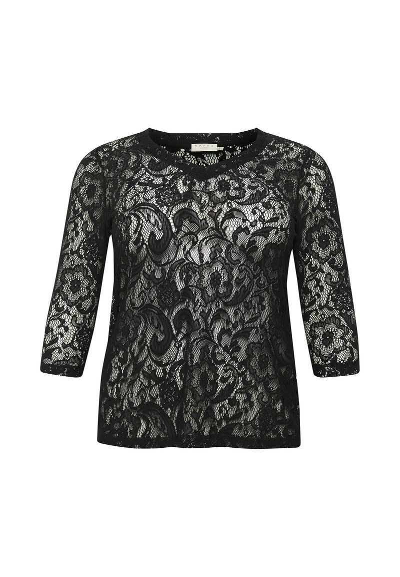 Kaffe Curve Blouse gemêleerd zwart