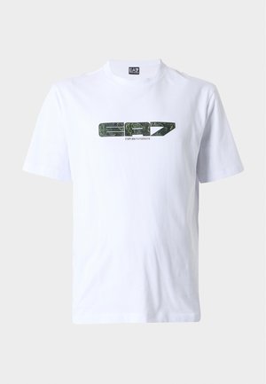 EA7 Emporio Armani, - T-shirt z nadrukiem