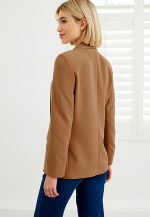 Next SOFT CREPE - Palton scurt - camel brown