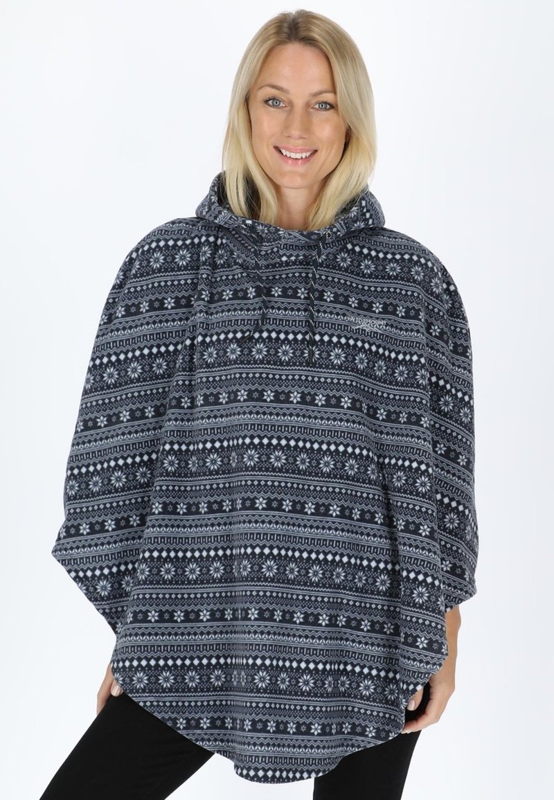 Swedemount IDRE PONCHO II W Poncho dk navy light blue/donkerblauw