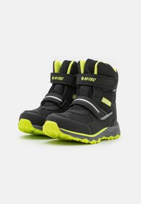 HI-TEC PENGUIN EZ WP JR UNISEX - Snowboot/Winterstiefel - black/silver-coloured/lime