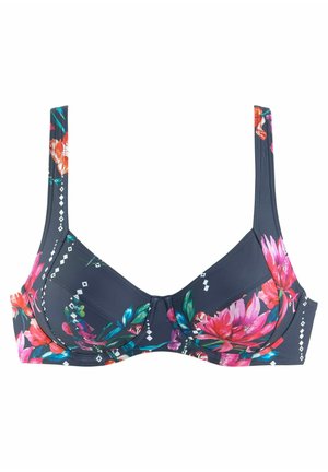 Bikini-Top - marine bedruckt