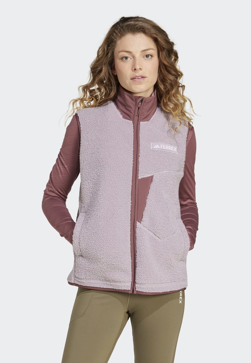 Adidas Terrex TERREX XPLORIC HIGH PILE VEST - Waistcoat - preloved fig