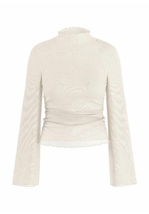 HYPEDROP, LONG SLEEVED TOP HDBRIT GATHERED MESH - T-shirt à manches longues - gardenia
