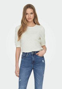 ONLY KURZÄRMELIGES - Blusa - cloud dancer