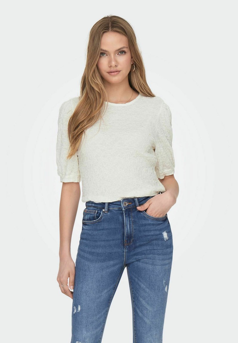 ONLY KURZÄRMELIGES - Blusa - cloud dancer